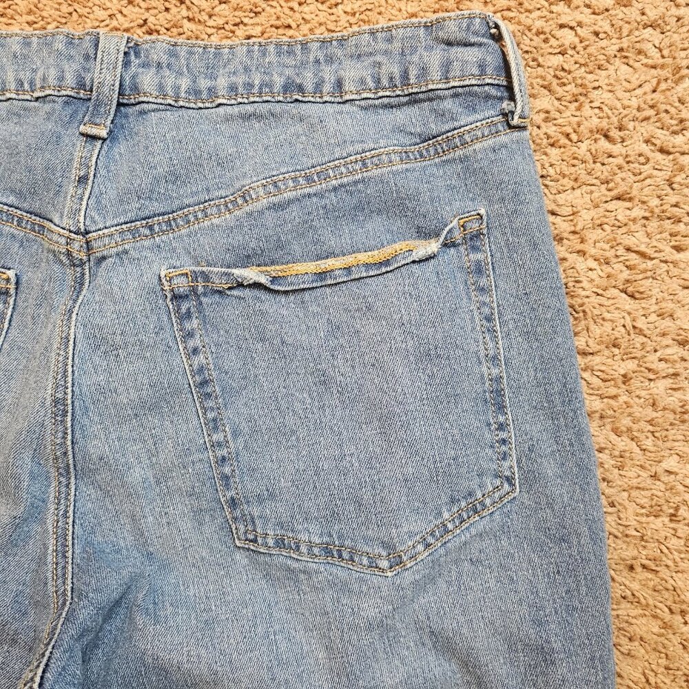 Old Navy High Rise OG Loose Jeans Womens 14 34x29 Stretch Denim Distressed - Picture 11 of 12